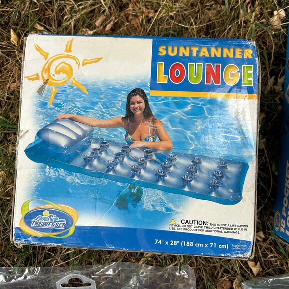 Vintage Inflatable Pool Floats Lot Intex Wet Set Lounges Rafts Beach Toys Sealed - Picture 2 of 9